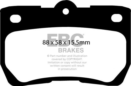 EBC Brakes DP1586 - Kit pastiglie freno, Freno a disco autozon.pro