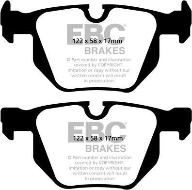 EBC Brakes DP61588 - Kit pastiglie freno, Freno a disco autozon.pro