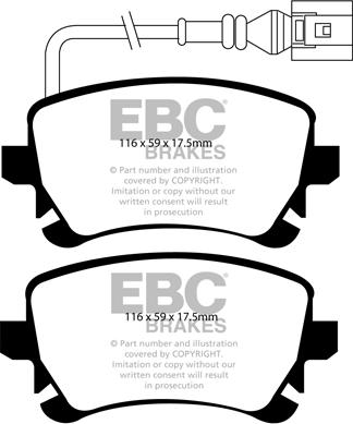 EBC Brakes DP21534 - Kit pastiglie freno, Freno a disco autozon.pro