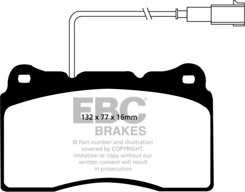 EBC Brakes DP31536C - Kit pastiglie freno, Freno a disco autozon.pro