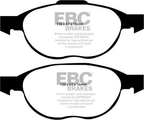 EBC Brakes DP1524 - Kit pastiglie freno, Freno a disco autozon.pro