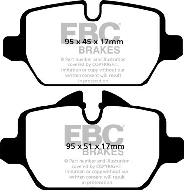 EBC Brakes DP1576 - Kit pastiglie freno, Freno a disco autozon.pro