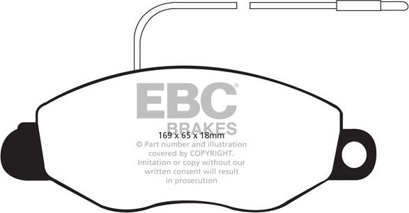 EBC Brakes DP1570 - Kit pastiglie freno, Freno a disco autozon.pro