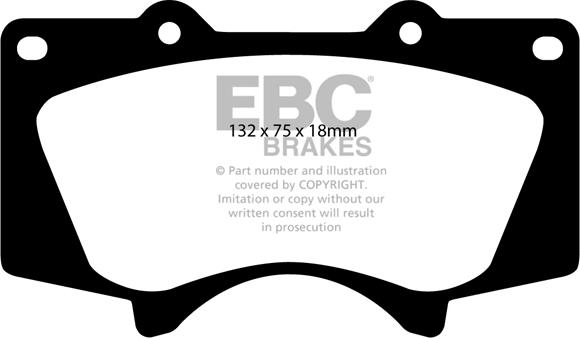 EBC Brakes DP51657NDX - Kit pastiglie freno, Freno a disco autozon.pro