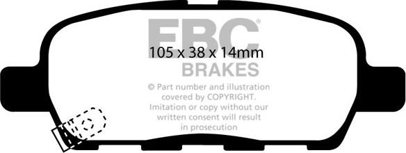 EBC Brakes DP1666 - Kit pastiglie freno, Freno a disco autozon.pro