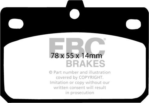 EBC Brakes DP166 - Kit pastiglie freno, Freno a disco autozon.pro