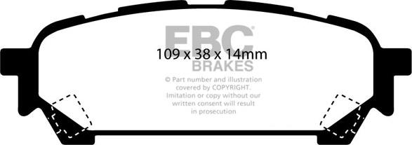 EBC Brakes DP1687 - Kit pastiglie freno, Freno a disco autozon.pro