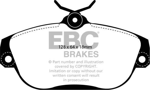 EBC Brakes DP1095 - Kit pastiglie freno, Freno a disco autozon.pro