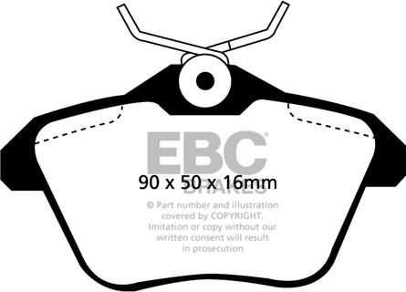 EBC Brakes DP1096 - Kit pastiglie freno, Freno a disco autozon.pro