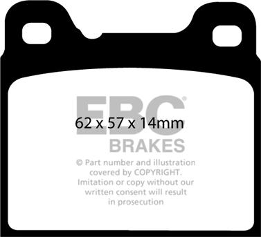 EBC Brakes DP1043 - Kit pastiglie freno, Freno a disco autozon.pro