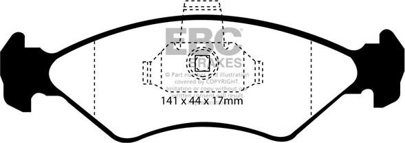 EBC Brakes DP1050 - Kit pastiglie freno, Freno a disco autozon.pro