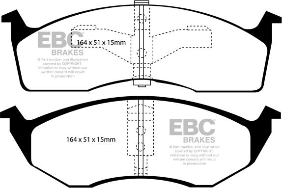 EBC Brakes DP1065 - Kit pastiglie freno, Freno a disco autozon.pro