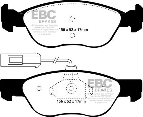 EBC Brakes DP1060/2 - Kit pastiglie freno, Freno a disco autozon.pro