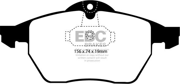 EBC Brakes DP21062 - Kit pastiglie freno, Freno a disco autozon.pro