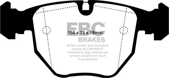 EBC Brakes DP1036 - Kit pastiglie freno, Freno a disco autozon.pro