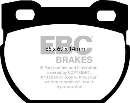 EBC Brakes DP1033 - Kit pastiglie freno, Freno a disco autozon.pro