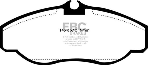 EBC Brakes DP1037 - Kit pastiglie freno, Freno a disco autozon.pro