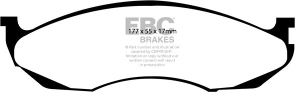 EBC Brakes DP1022 - Kit pastiglie freno, Freno a disco autozon.pro