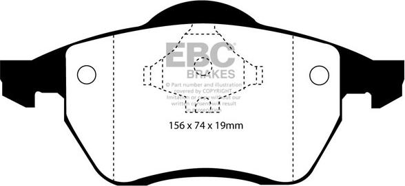 EBC Brakes DP1074 - Kit pastiglie freno, Freno a disco autozon.pro