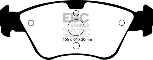 EBC Brakes DP1075 - Kit pastiglie freno, Freno a disco autozon.pro