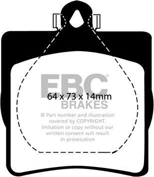 EBC Brakes DP1191 - Kit pastiglie freno, Freno a disco autozon.pro