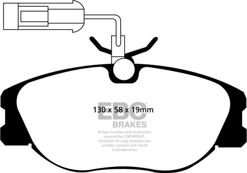 EBC Brakes DP41109R - Kit pastiglie freno, Freno a disco autozon.pro