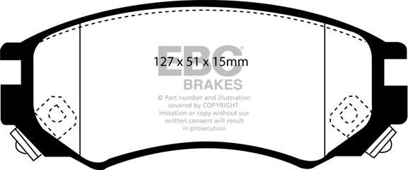 EBC Brakes DP1101 - Kit pastiglie freno, Freno a disco autozon.pro