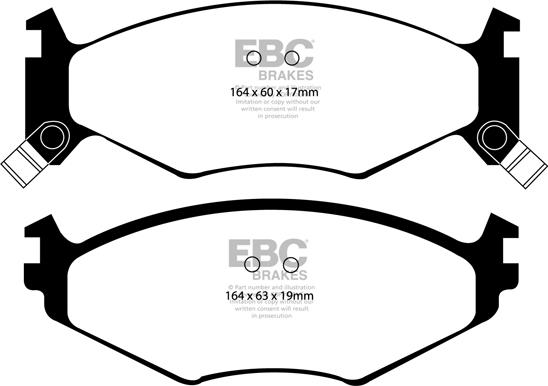 EBC Brakes DP1119 - Kit pastiglie freno, Freno a disco autozon.pro