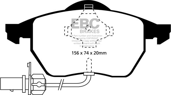 EBC Brakes DP1114 - Kit pastiglie freno, Freno a disco autozon.pro