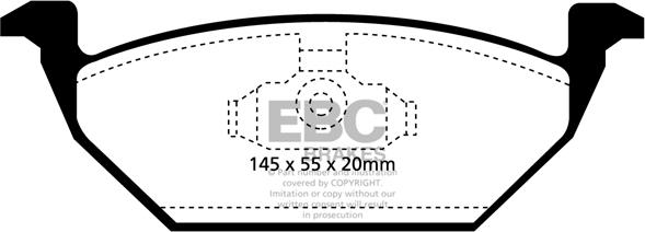 EBC Brakes DP1117 - Kit pastiglie freno, Freno a disco autozon.pro