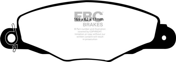 EBC Brakes DP1188 - Kit pastiglie freno, Freno a disco autozon.pro