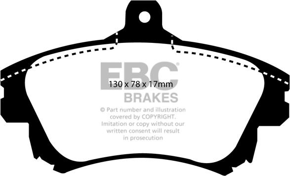 EBC Brakes DP1139 - Kit pastiglie freno, Freno a disco autozon.pro