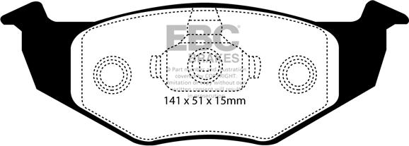 EBC Brakes DP1137 - Kit pastiglie freno, Freno a disco autozon.pro