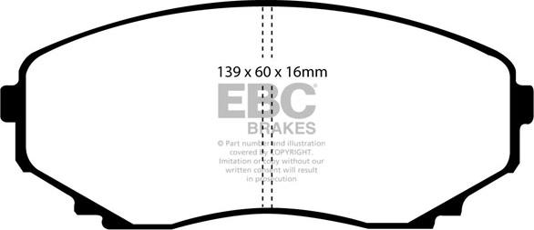 EBC Brakes DP61121 - Kit pastiglie freno, Freno a disco autozon.pro