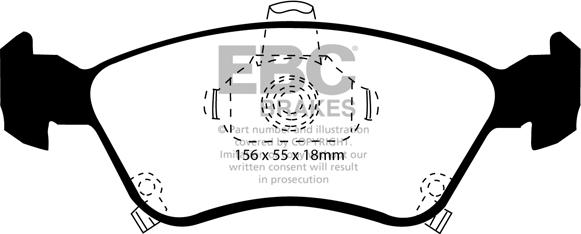 EBC Brakes DP1171 - Kit pastiglie freno, Freno a disco autozon.pro