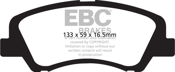 EBC Brakes DP1899 - Kit pastiglie freno, Freno a disco autozon.pro