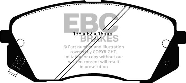 EBC Brakes DP21809 - Kit pastiglie freno, Freno a disco autozon.pro