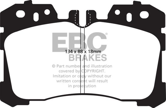 EBC Brakes DP1811 - Kit pastiglie freno, Freno a disco autozon.pro