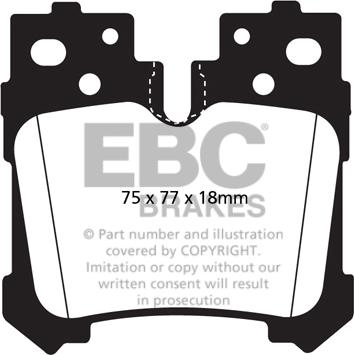 EBC Brakes DP21812 - Kit pastiglie freno, Freno a disco autozon.pro