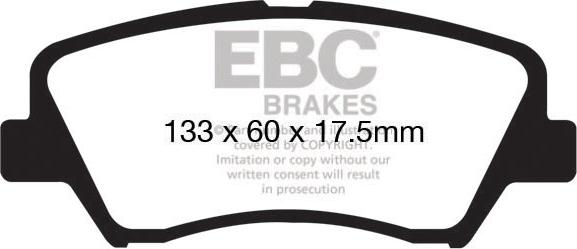 EBC Brakes DP1874 - Kit pastiglie freno, Freno a disco autozon.pro