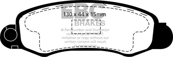 EBC Brakes DP1345 - Kit pastiglie freno, Freno a disco autozon.pro