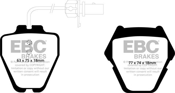 EBC Brakes DP21348 - Kit pastiglie freno, Freno a disco autozon.pro