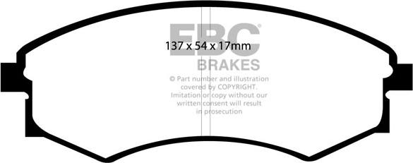 EBC Brakes DP1358 - Kit pastiglie freno, Freno a disco autozon.pro