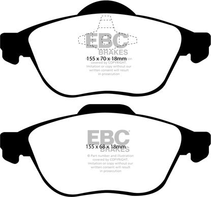 EBC Brakes DP1353 - Kit pastiglie freno, Freno a disco autozon.pro