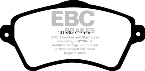 EBC Brakes DP1352 - Kit pastiglie freno, Freno a disco autozon.pro