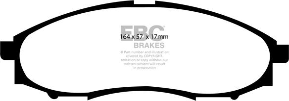 EBC Brakes DP1316 - Kit pastiglie freno, Freno a disco autozon.pro