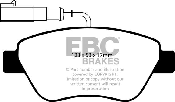 EBC Brakes DP1384 - Kit pastiglie freno, Freno a disco autozon.pro