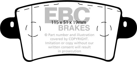 EBC Brakes DP1385 - Kit pastiglie freno, Freno a disco autozon.pro