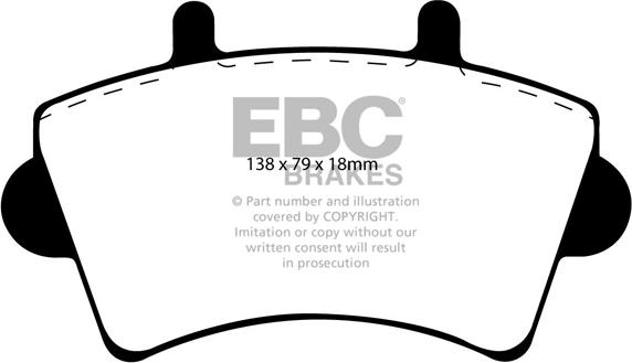 EBC Brakes DP1386 - Kit pastiglie freno, Freno a disco autozon.pro