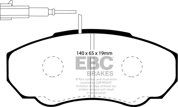 EBC Brakes DP1380 - Kit pastiglie freno, Freno a disco autozon.pro